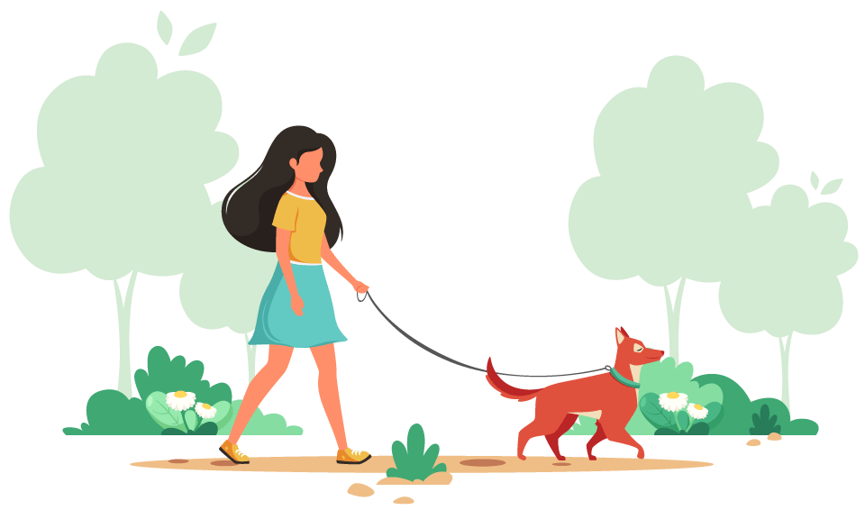 Promenade avec un chien